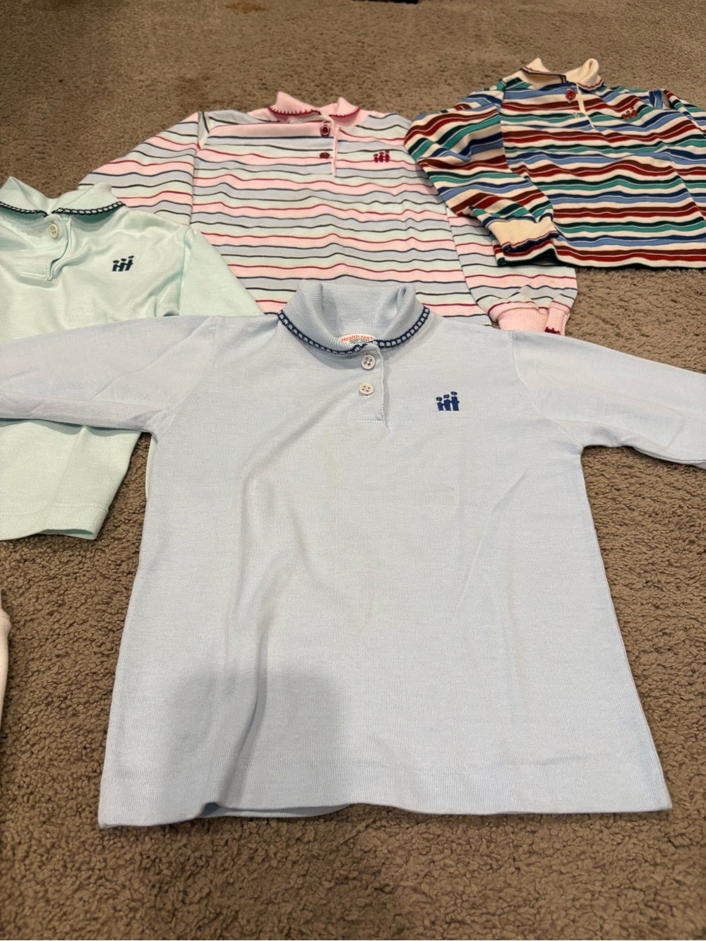 Vintage 1980s Health-Tex Girls Striped Long Sleeve Toddler Tops Size 6X USA - Picture 15 of 16